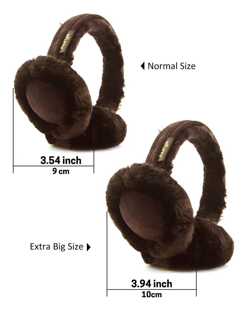 Aurya Ear Muffs - Classic Unisex Ear Warmer Winter Outdoor Earmuffs for Women (Coffee, Standard) - Image 3